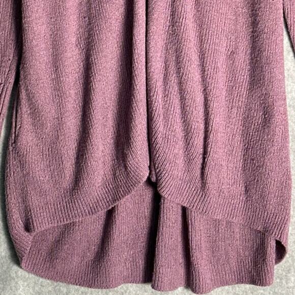 LOGO Lori Goldstein Sz 1X Tie Front Kelsey Cardigan Lavender‎ Longline Pockets - Picture 12 of 15